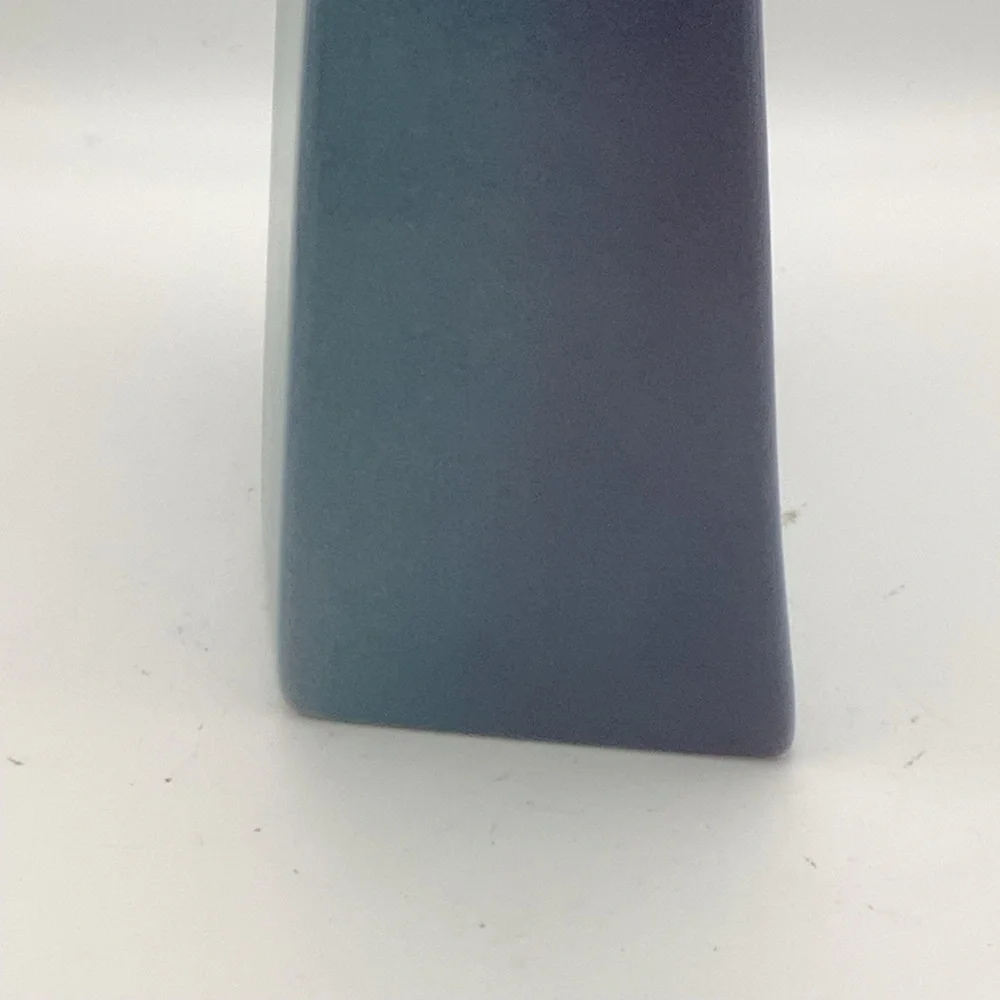 Purple and Blue Ombre Triangular Ceramic  Vase